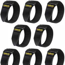 LuBanSir Cinch Straps, 2" x 12" (8 Pack) Elastic Hook and Loop Storage Strap for Extension Cord, Cable, Cord Wrap, Rope and Hose