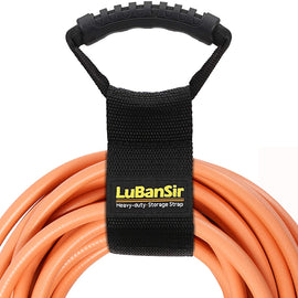 LuBanSir Portable Extension Cord Organizer, 26" (2 Pack) Heavy-Duty Hook and Loop Storage Straps with Carrying Handle fit Garages, Gardens, RV and Boat Organization