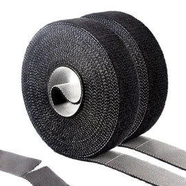 LuBanSir 2 Roll Hook and Loop Tapes - No Cutting Required - 3/4 Inch x 5 1/2 Yard Reusable Fastening Cable Ties Sticky Straps for Indoor and Outdoor Mounting, Black