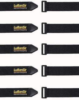 LuBanSir Cinch Straps, 1" x 6" (10 Pack) Elastic Hook and Loop Fastening Cable Strap for Extension Cord, Cable, Cord Wrap and Hose Organization and Storage