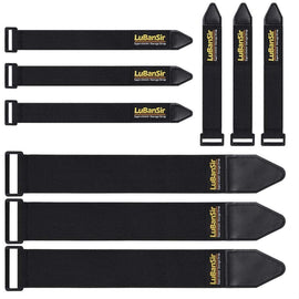 LuBanSir Cinch Straps, Assorted 9 Pack（6“/9”/12“） Super-Stretch Storage Straps Fit House, Garage, Workshop, Boat, Car Organization