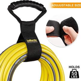 LuBanSir Extension Cord Storage Straps, 17" (2 Pack) Heavy-Duty Hook and Loop Straps with Carrying Handle fit Extension Cord, Garden Water Hoses and Garage Tool