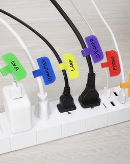 LuBanSir 35 Pack Cable Labels, Multicolor Write On Cord Labels for Cable Management and Identification